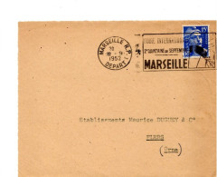 Marseille - Lot De 45 Flammes Sur Devant De Lettre - - Maschinenstempel (Werbestempel)