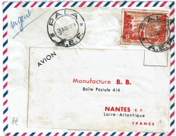 CTN91- A E F  2 LETTRES DE PALA (AOÛT 1958) ET PAOUA (OCTOBRE 1958) POUR NANTES - Storia Postale