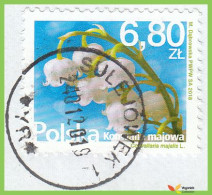 Voyo POLAND Piece With 1 Stamp 6,80zl 2018 Mi#4989  (o) Used - Lily Of The Valley - Sulejówek - Oblitérés