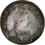 France, Louis XV, Ecu Vertugadin, 1716, Reims, Réformé, Argent, TTB+ - 1715-1774 Louis  XV The Well-Beloved