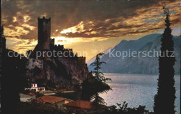 72398703 Malcesine Lago Di Garda Il Castello Al Tramonto Malcesine - Sonstige & Ohne Zuordnung