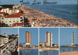 72398656 Lido Di Jesolo Strand Strassenpartie Hotels Leuchtturm  - Sonstige & Ohne Zuordnung
