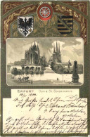 Erfurt - Dom & St. Severikirche - Litho - Erfurt