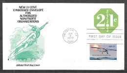 USA FDC Fleetwood Cachet, 1977 2.1 Cents Non-Profit - 1971-1980