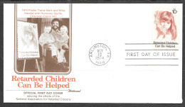 USA FDC Fleetwood Cachet, 1974 10 Cents Retarded Children Can Be Helped - 1971-1980