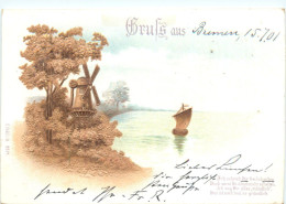 Gruss Aus.. Prägekarte - Windmühle - Other & Unclassified