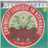 C1382  FROMAGE CAMEMBERT POTTIER MONTAUDIN MESNIL BACLEY  CALVADOS 45 % - Fromage