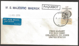 2000 Paquebot Cover, Denmark Stamp Used In Ipswich, United Kingdom (5 Apr 2000) - Cartas & Documentos