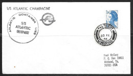 1984 Paquebot Cover, France Stamp Mailed In Liverpool, England (23 FE 84) - Covers & Documents