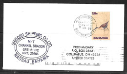 1995 Paquebot Cover, Bahamas Bird Stamp Mailed In Southampton, United Kingdom - Bahama's (1973-...)