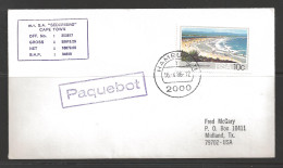 1986 Paquebot Cover, South Africa Stamp Used In Hamburg, Germany - Covers & Documents