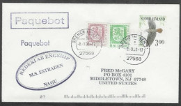 2001 Paquebot Cover, Finland Bird Stamp Used In Bremerhaven, Germany - Lettres & Documents
