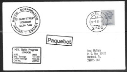 1987 Paquebot Cover, British Stamp Used In Kiel, Germany - Covers & Documents