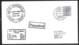 1987 Paquebot Cover, British Stamp Used In Kiel, Germany - Brieven En Documenten