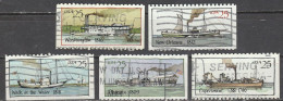 VERINIGTE STAATEN ETATS UNIS USA 1989 VAPOUR SHIPS SET 5V USED SC 2405-09 YT 1854-1858 MI 2031-35 SG 2389-93 - Usados