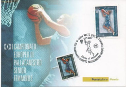 Italy, Basketball, European Championship For Women 2007, MC, First Day Cancel - Basketball