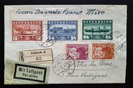 Österreich 1937. Reko-Brief Villach Luftpost Mischfrankatur - Brieven En Documenten