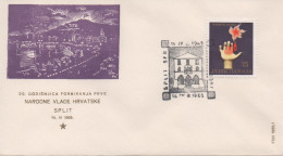 Yugoslavia, Croatia 1965,  20th Anniversary Of Forming A National Government Of Croatia, Split - Storia Postale