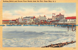 R150192 Bathing Beach And Ocean Front Hotels From The Pier. Cape May. N. J. Tich - World