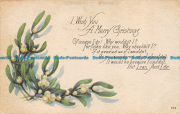 R150216 Greetings. I Wish You A Merry Christmas - Monde