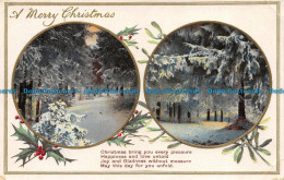 R150223 Greetings. A Merry Christmas. Snow In The Woods - World