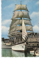 - SAINT-MALO - Le Trois-mâts "GORCH-FOCK" . Barque école De La Marine Allemande, Long: 89,40 M. - Scan Verso - - Segelboote