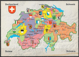 Switzerland, Map, Unused - Andere & Zonder Classificatie
