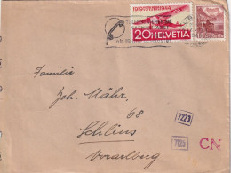 Zensur Brief  Zürich - Schlins Vorarlberg       1944 - Storia Postale