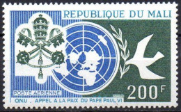 MALI 1966 - LLAMADA A LA PAZ DEL PAPA PABLO VI - YVERT AEREO 36** - Mali (1959-...)