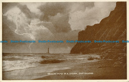 R150319 Beachy Head In A Storm. Eastbourne. Valentine. Phototype. 1951 - Monde