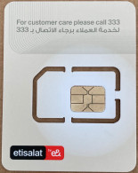 Égypte Egypt Telecom GSM SIM Mobile Nano Standard Etisalat Red Black 2G 3G 4G 5G - Egipto