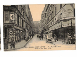 PARIS PARIS MONTMARTRE RUE ANDRE DEL SARTE ECRIT - Paris (18)
