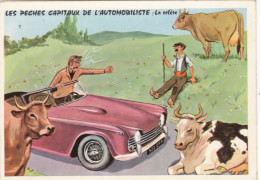 ILLUSTRATEURS. HUMOUR. .ILLUSTRATION LOUIS CARRIÈRE. LES PECHES CAPITAUX DE L'AUTOMOBILISTE: LA COLERE. - Carrière, Louis