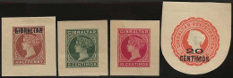 Gibraltar   .  4 Fragments From Pstcards    .  (*) / *    .  Mint With/without Gum - Gibraltar