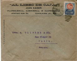 MEXICO 1909 LETTER SENT FROM GUADALAJARA TO PARIS - Mexique