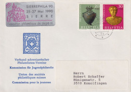 Motiv Brief  "VSPhV - Kommission Jugendphilatelie"  Aarberg  (Vignette Sierrephila)        1990 - Storia Postale