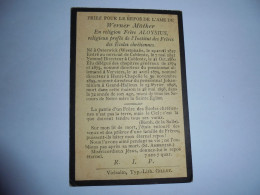 Souvenir Pieux Décès Frère ALOYSIUS Werner Müther Osterwick 1827 1898 Grand Halleux Verviers Henri Chapelle Religieux - Décès