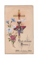 Peinture Originale, Prototype D'image Pieuse Pour Jubilé Sacerdotal, 1940, "quid Retribuam Domino" - Imágenes Religiosas