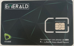 Égypte Egypt Telecom GSM SIM Mobile Nano Standard Etisalat Black Rare Emerald 2G 3G 4G 5G - Egypt