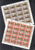 FÄRÖER  184-185, 2 Bogen (4x5), Postfrisch **, Europa CEPT: Kinderspiele, 1989 - Féroé (Iles)