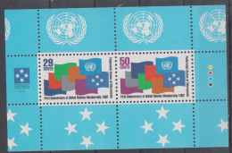 MICRONESIA 1992 UNITED NATIONS UN S/SHEET - UNO