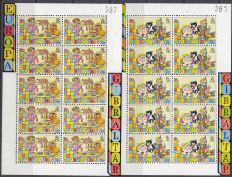 GIBRALTAR  563-564, 2 Kleinbögen, Postfrisch **, Europa: Kinderspiele, 1989 - Gibraltar
