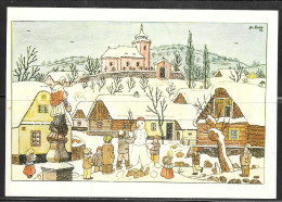Czechoslovakia Winter Scene 1, Pictorial Meter Cancel, 1987 - Tchéquie
