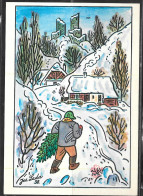 Czechoslovakia Winter Scene 3, Pictorial Meter Cancel, 1987 - Tchéquie