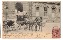 PARIS VECU LIVRAISON PAR UN GRAND MAGASIN BEL ATTELAGE ECRIT - Nahverkehr, Oberirdisch