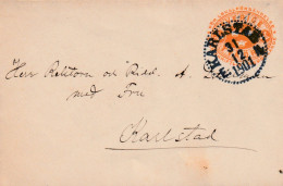Zweden 1901, Prepayed Enveloppe Inside Karlstad - Entiers Postaux
