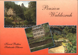 72022156 Rathen Saechsische Schweiz Pension Waldesruh Gartenterrasse Rathen Kuro - Rathen