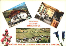 72022118 St Jakob Ahrntal Albergo Gasthof Zimmerhofer Gastraum Ortsblick Italien - Autres & Non Classés