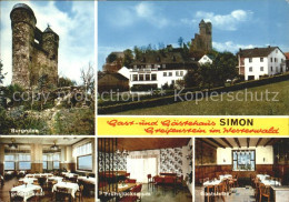 72022105 Greifenstein Hessen Burgruine Gaestehaus Simon Gr Saal Fruehstuecksraum - Autres & Non Classés