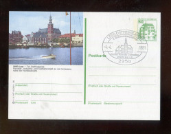 "BUNDESREPUBLIK DEUTSCHLAND" 1980, Bildpostkarte Mit Bildgleichem Stempel Ex "LEER" (B2134) - Geïllustreerde Postkaarten - Gebruikt